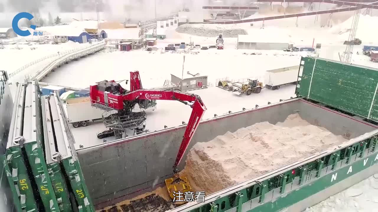 不可思议的物料装卸机一开一合就能抓取物料