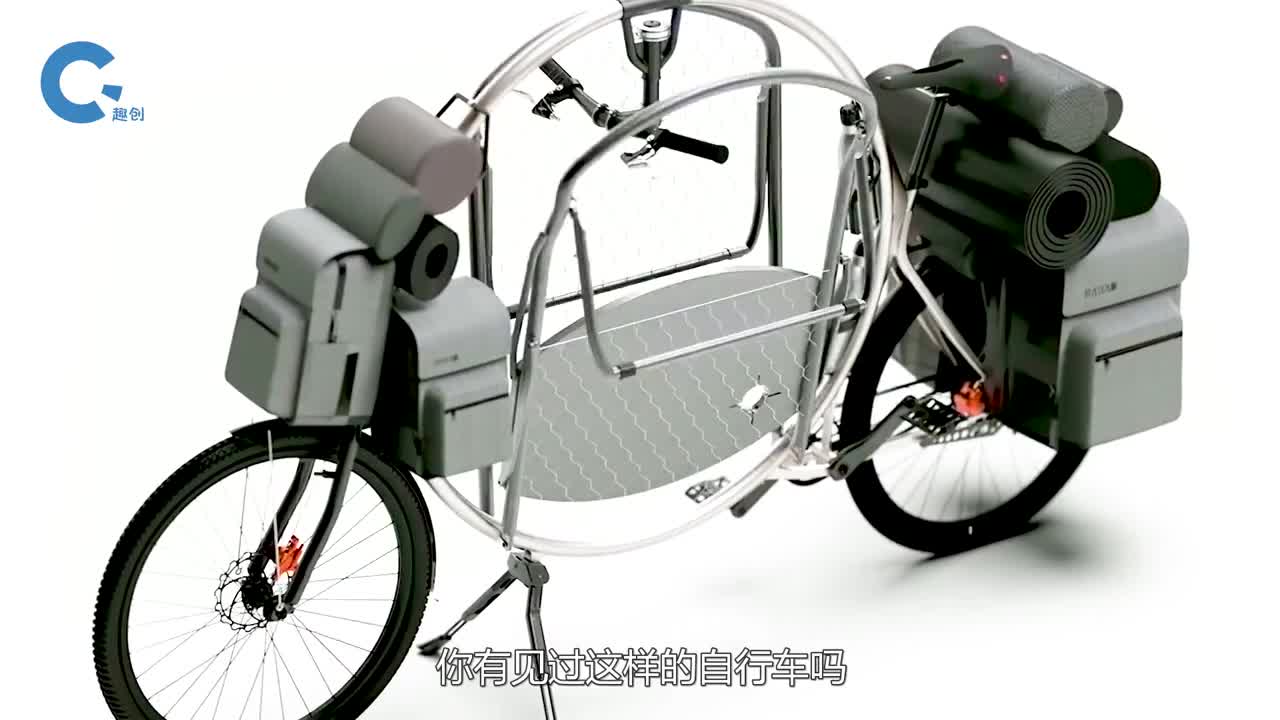 不可思议的两轮房车脚踩驱动还能遮风挡雨真正实现走哪睡哪