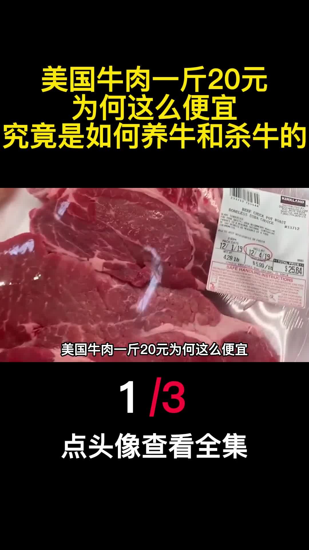 美国牛肉一斤20元为何这么便宜究竟是如何养牛和杀牛的1