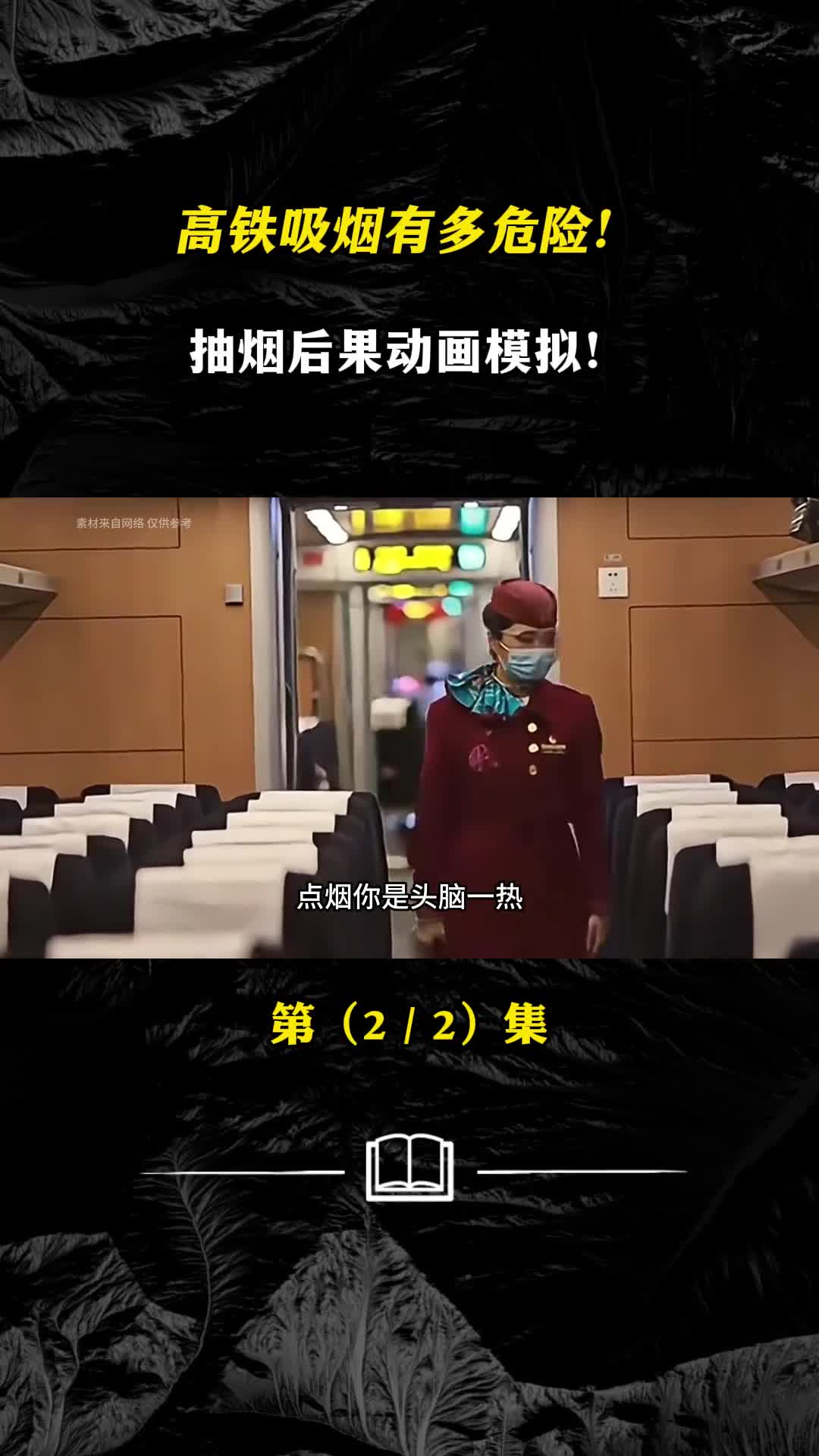 高铁吸烟有多危险大爷高铁卫生间抽烟动画模拟真实还原