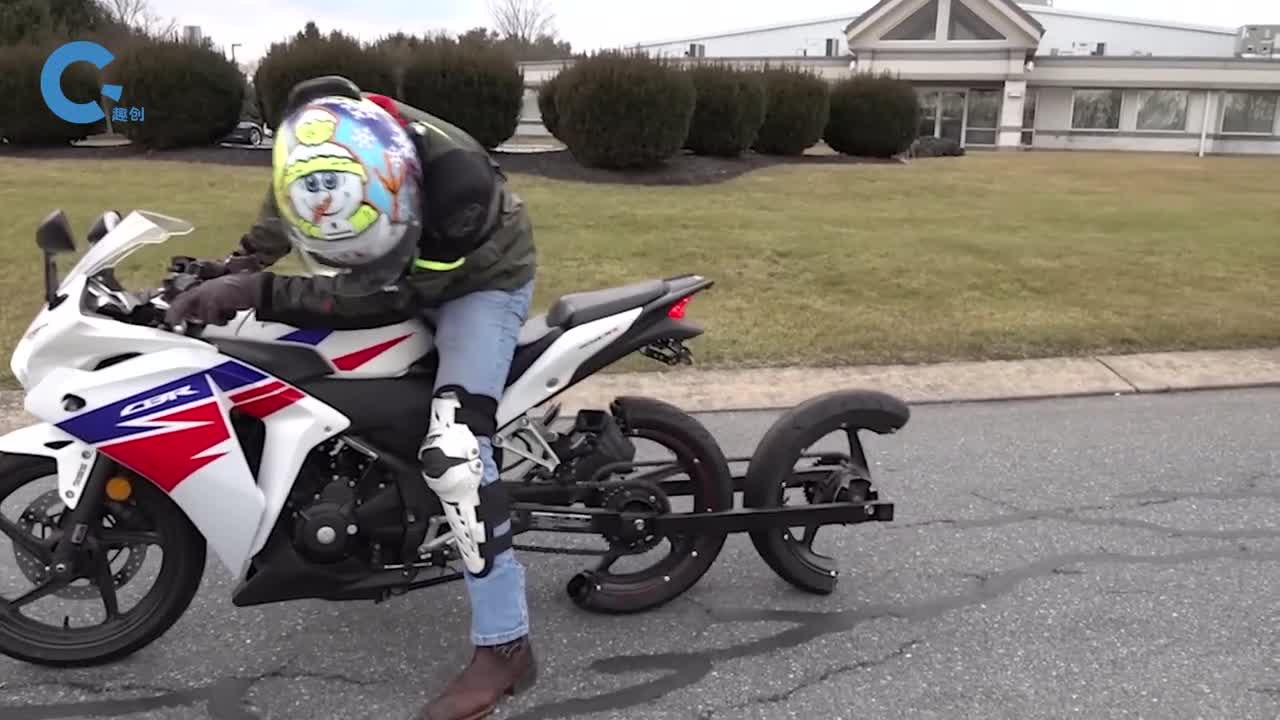 把摩托车后轮胎一分为二还能不能正常骑行