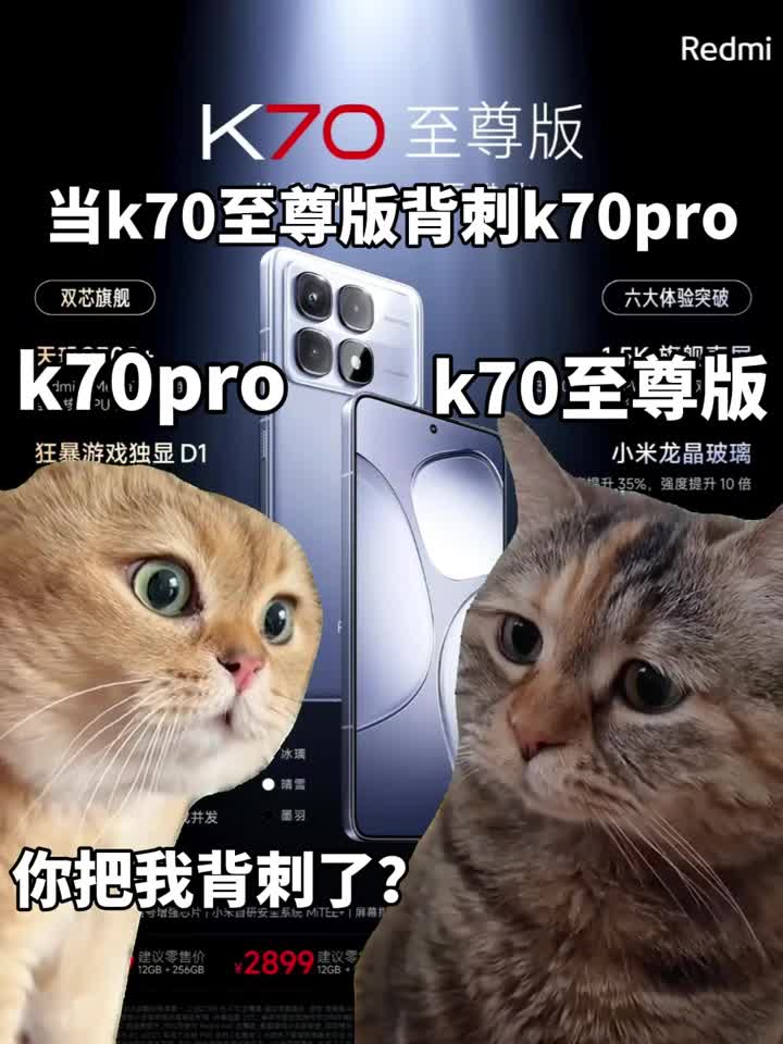 当红米k70至尊版背刺自家k70pro