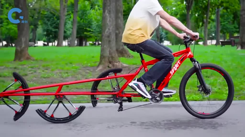 把健身器材安装到自行车上边骑行边健身