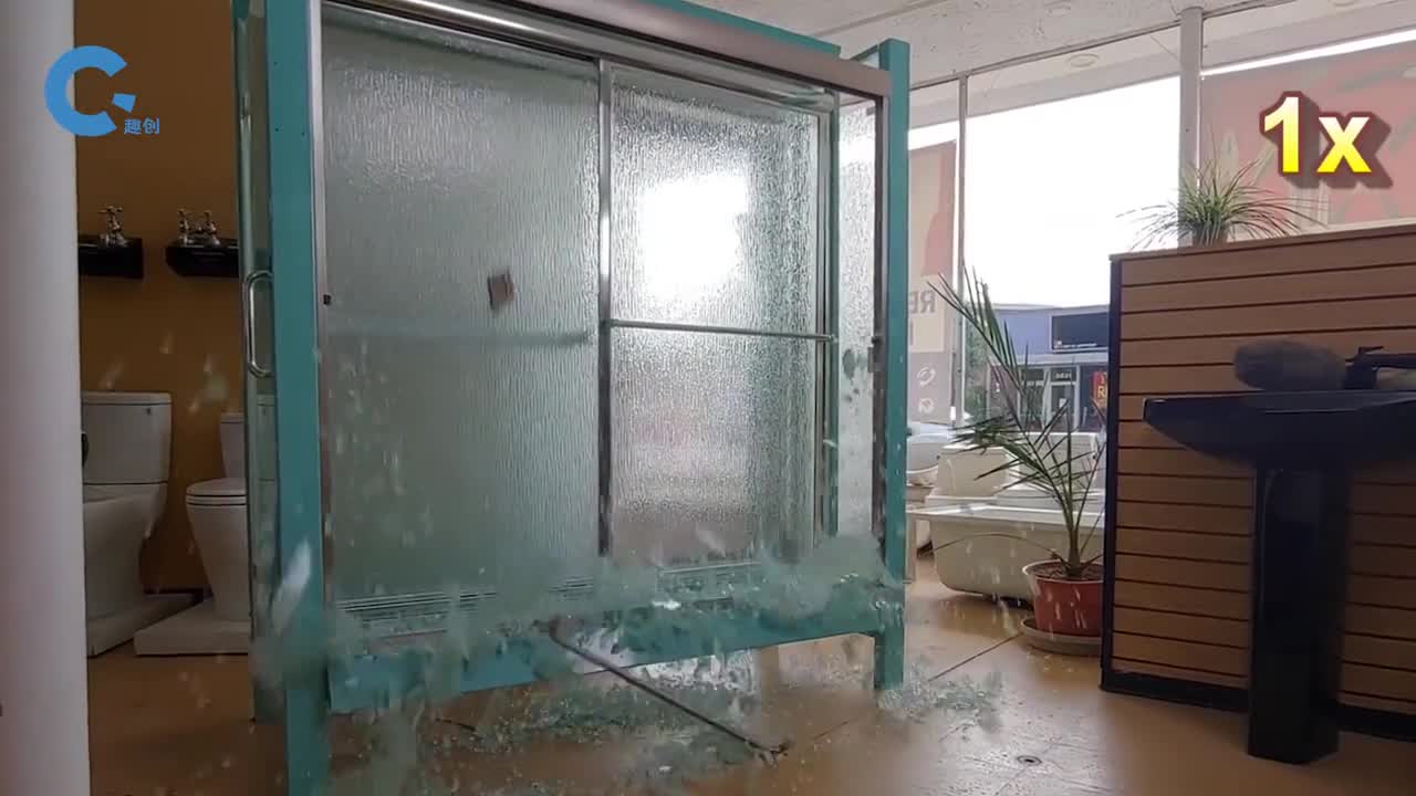 钢化玻璃还能自爆钢化玻璃呈放射状裂开