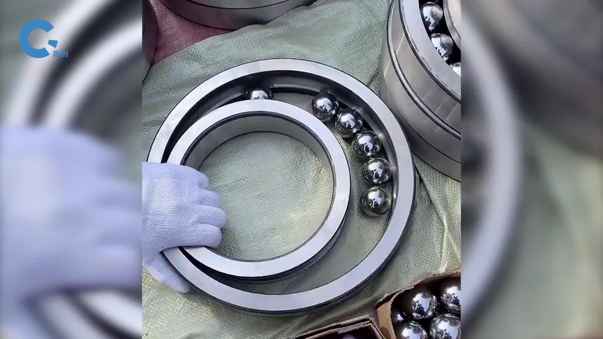 轴承里的钢珠是怎么放进去的一靠一转就成了