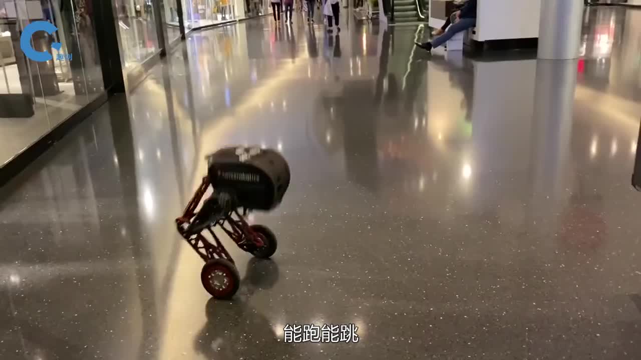 跳跃式的机器人你见过吗会爬楼梯推滑板还能自己充电