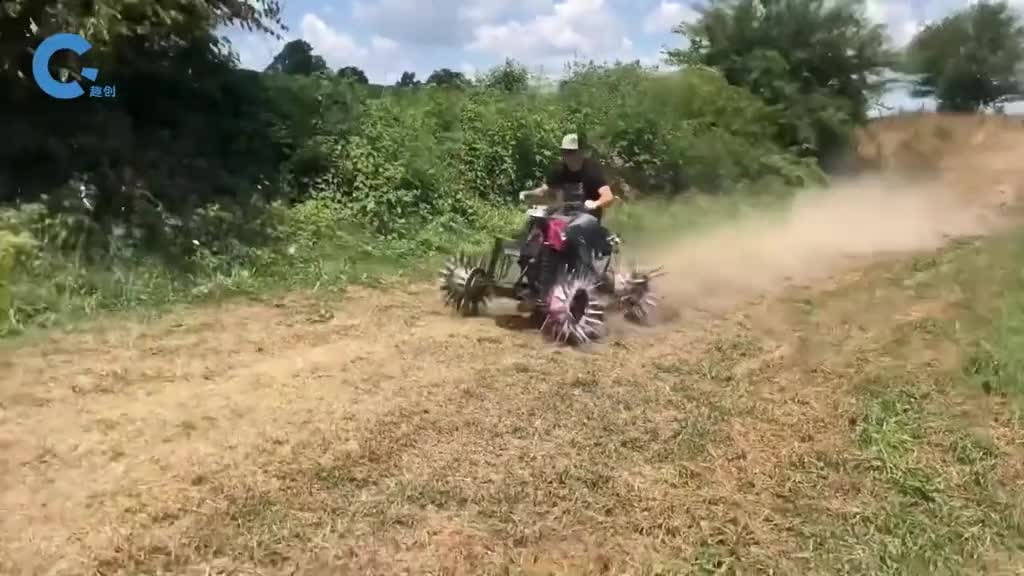 国外牛人发明铁齿轮胎看起来就像海胆一样