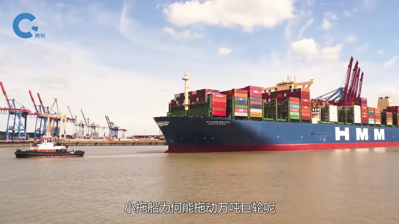 小拖船如何拖动巨轮它的力气从哪来原来全靠这样的发动机