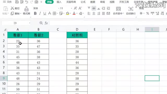 参考对照组数据相同的标记颜色显示