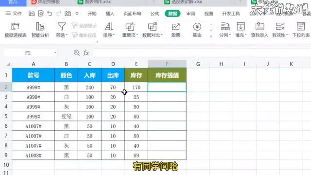 设置简易库存提醒