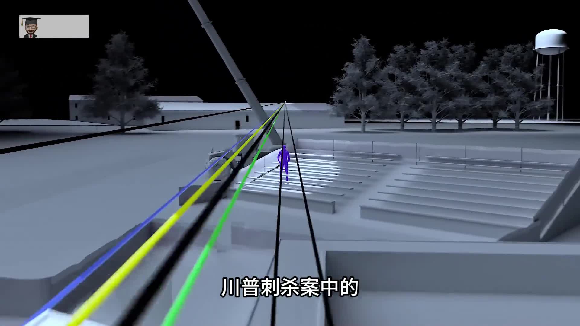 川普刺杀案中的子弹路径