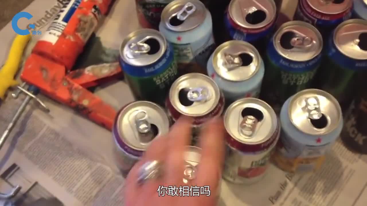 国外牛人用啤酒罐做暖气炉直接升温50度成本只要50块