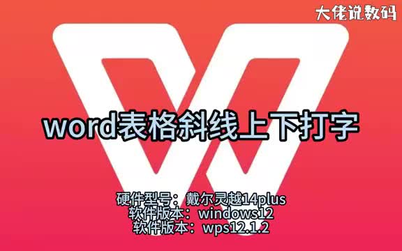 word表格斜线上下打字