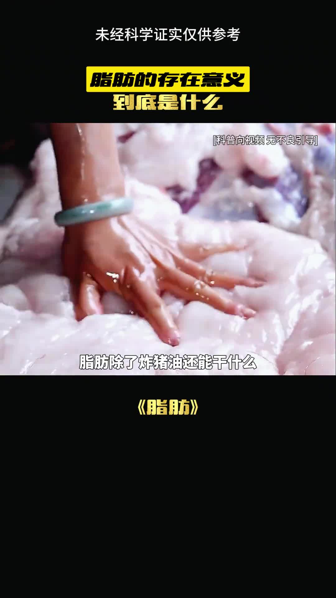 脂肪的存在有什么意义上人