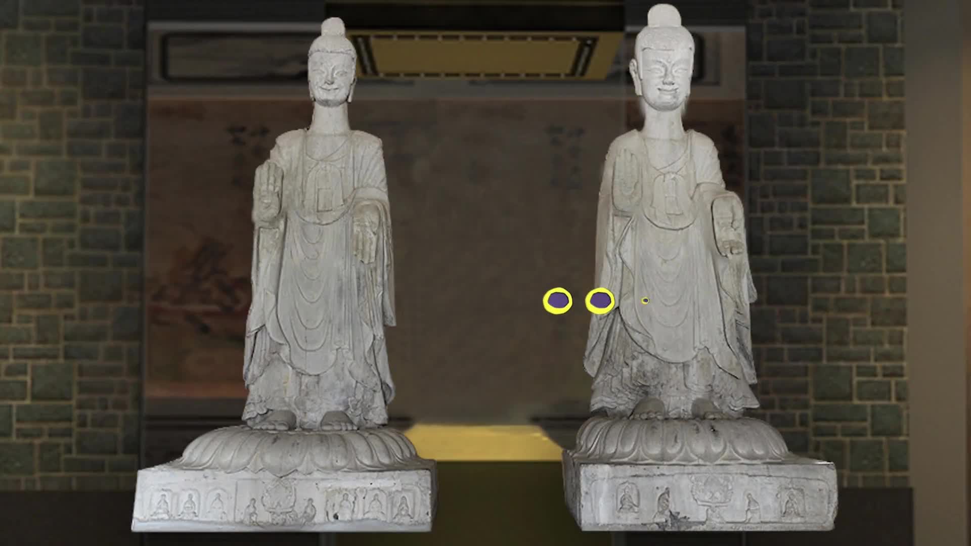 北魏石佛造像组合来了轻点两下屏幕为它们加油吧