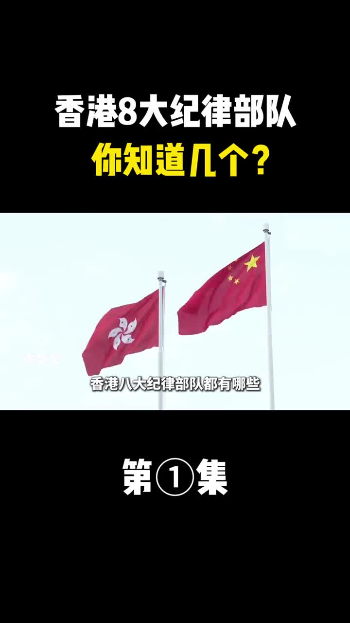 香港8大纪律部队你知道几个