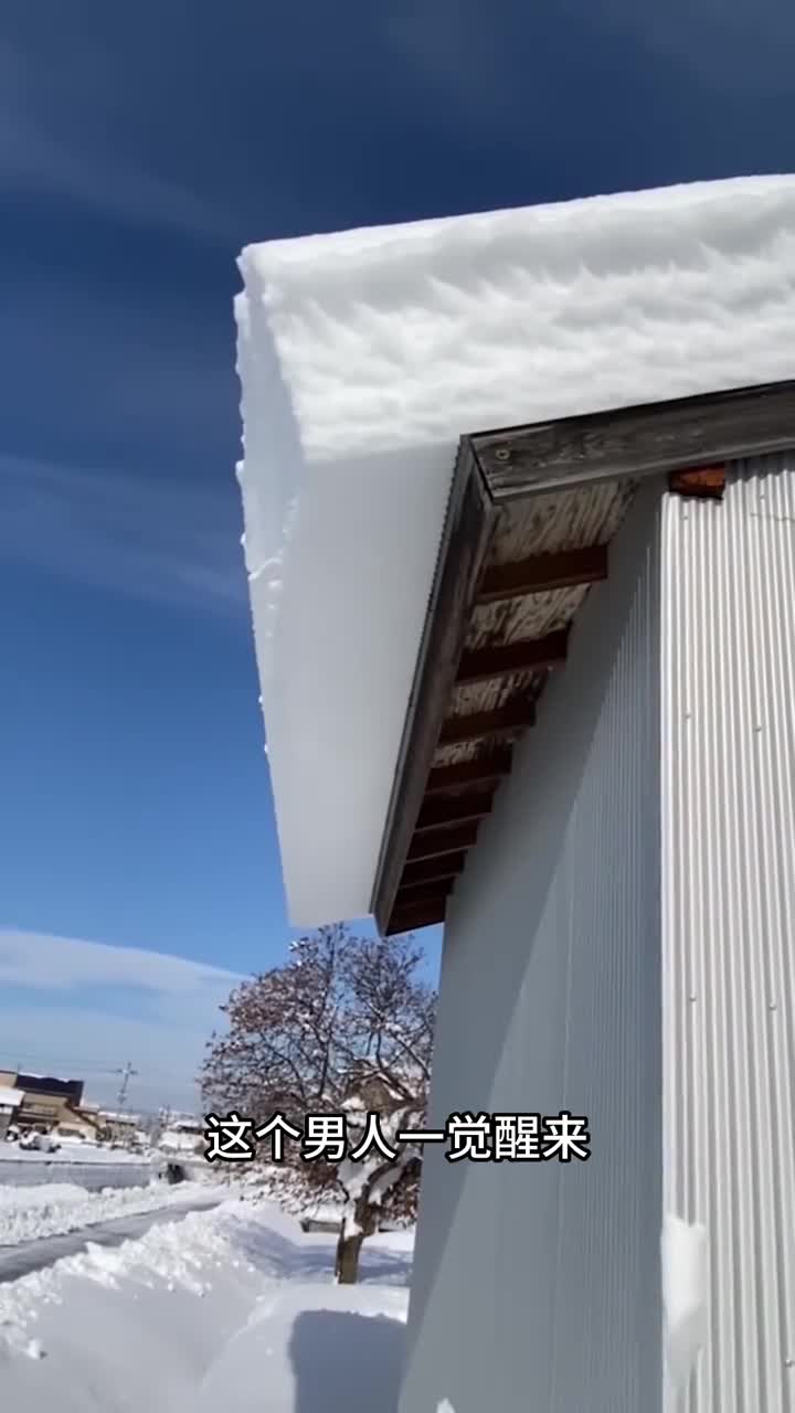 一觉醒来发现大雪堆满了房顶