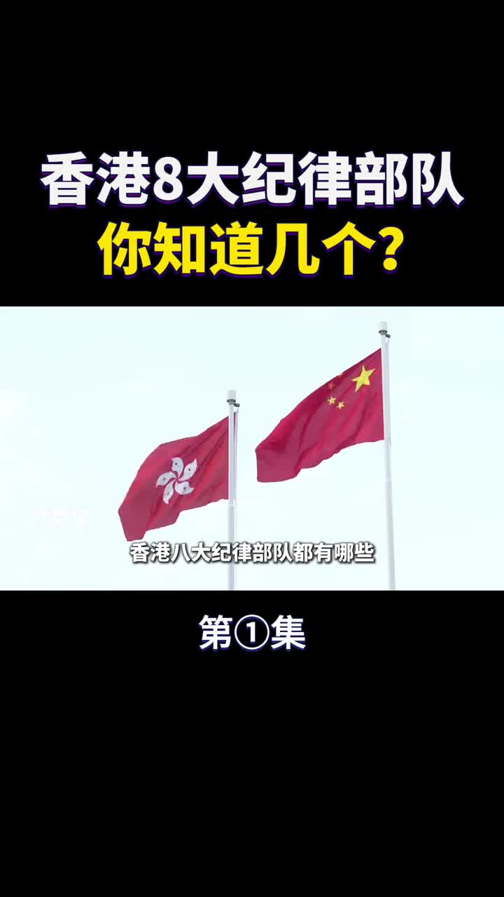 香港8大纪律部队你知道几个