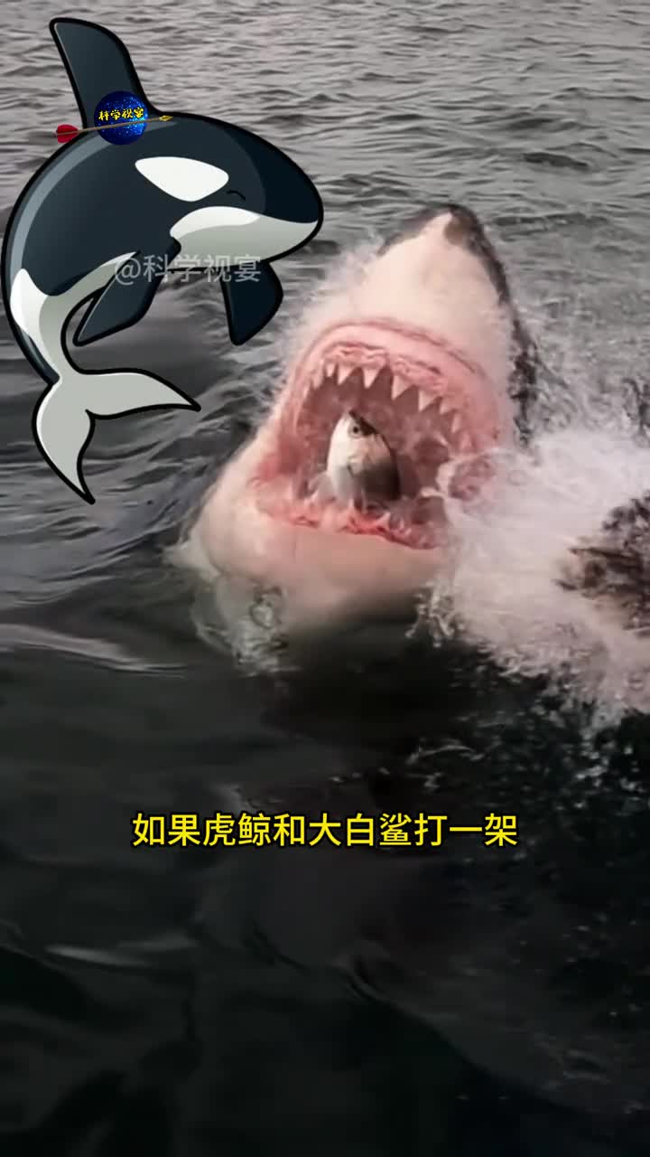 虎鲸和大白鲨打架谁会赢