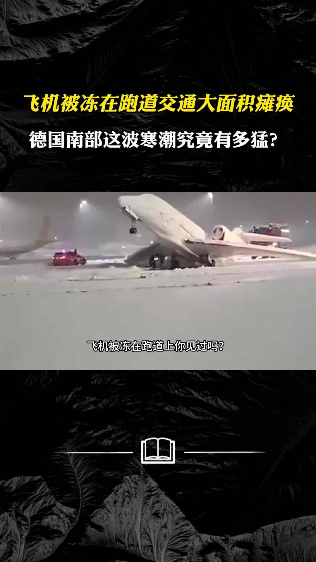 飞机被冻在跑道交通大面积瘫痪德国南部这波寒潮究竟有多猛