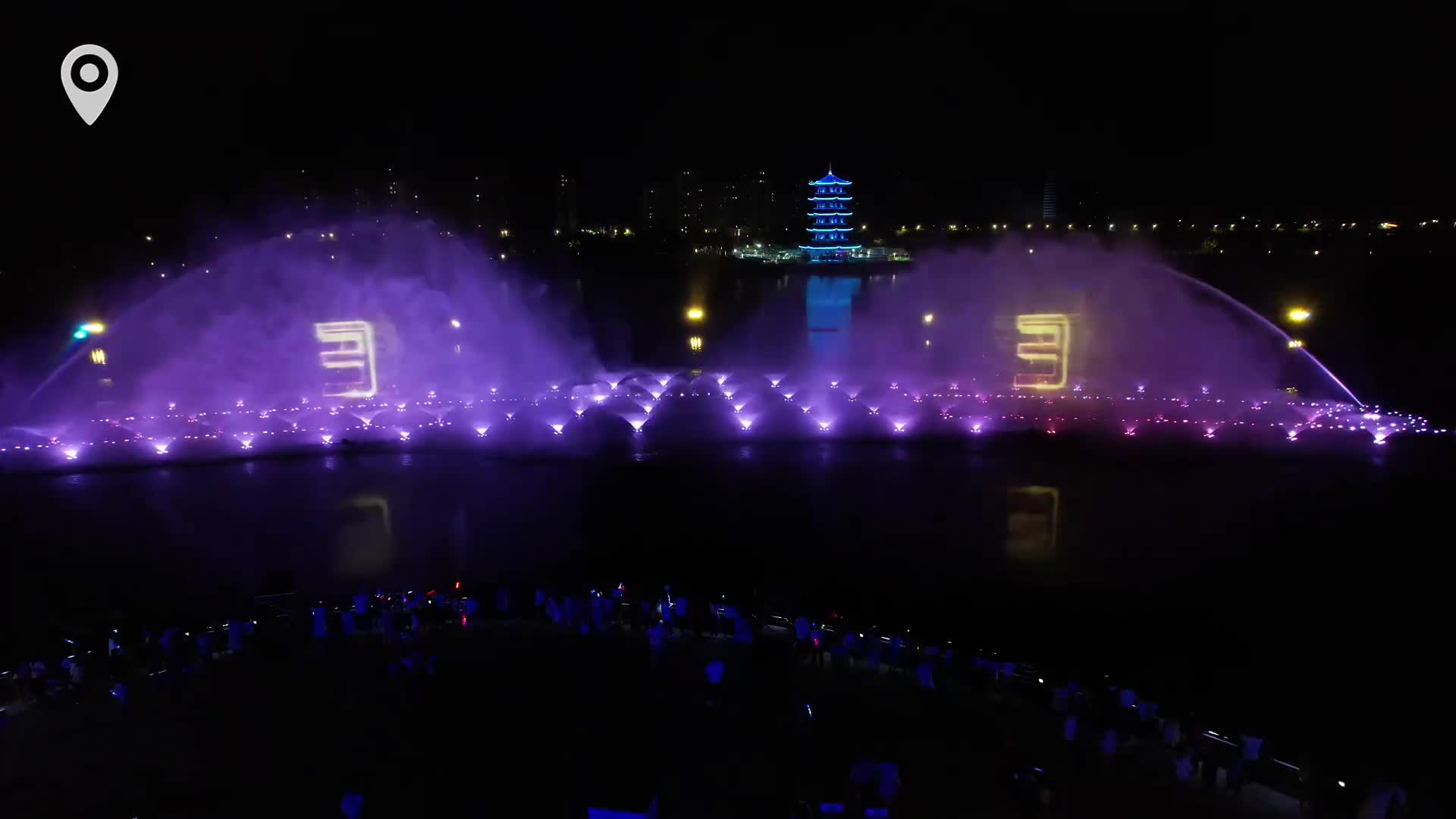 欢迎大家来九州洼月季旅游景区打卡喷泉灯光秀