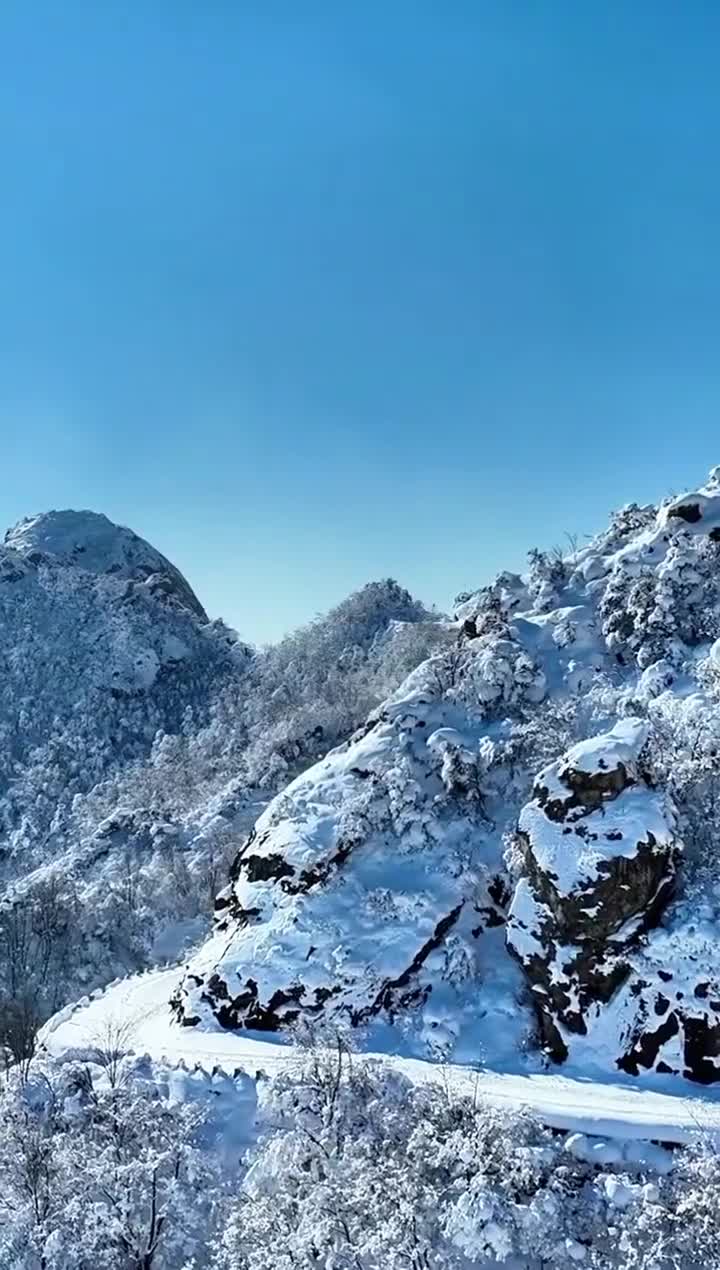 山本无忧因雪白头昆嵛山景祝君如意