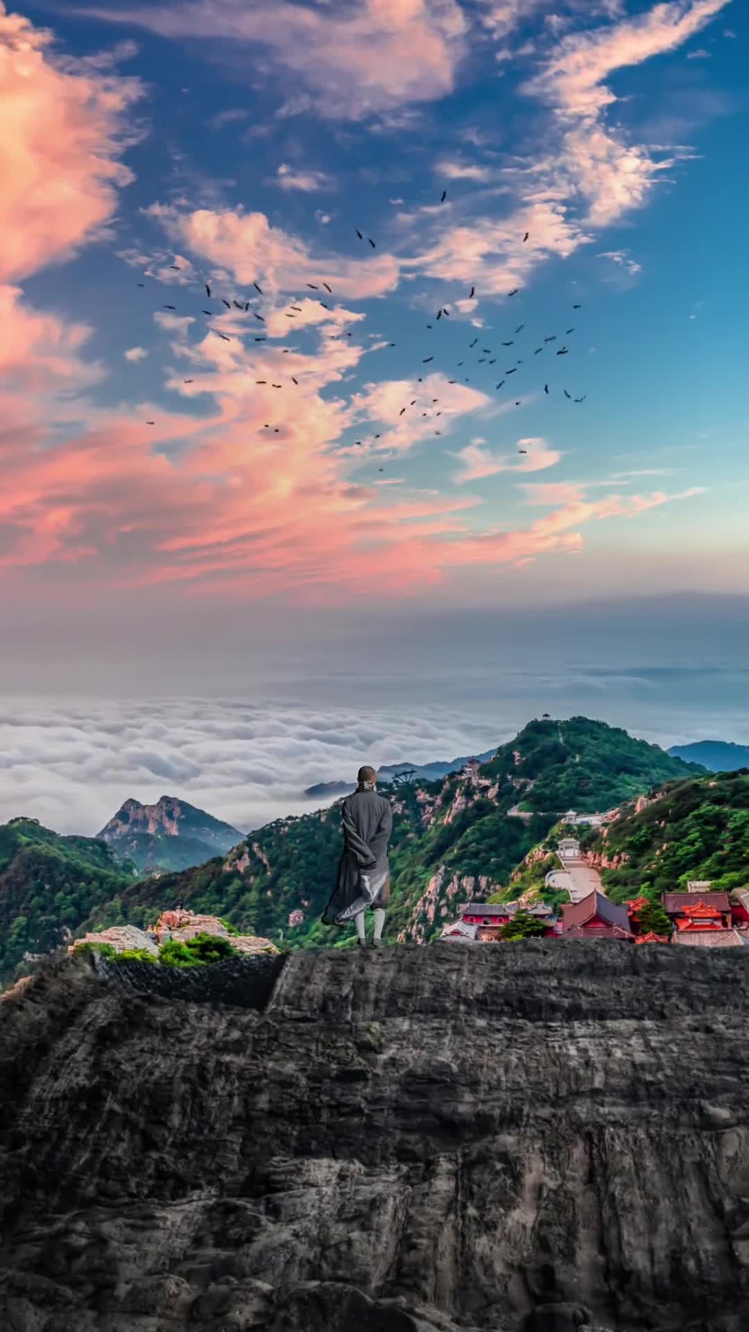 来山东泰山必须感受一把震撼的旱地拔葱