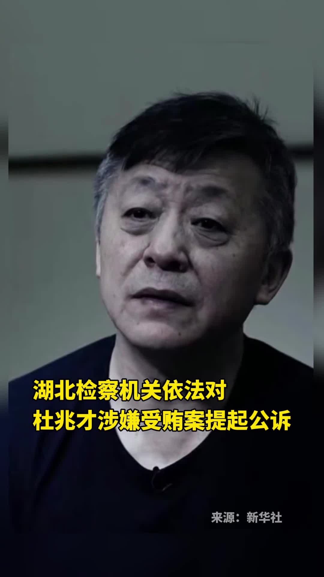 检察机关依法对杜兆才涉嫌受贿案提起公诉