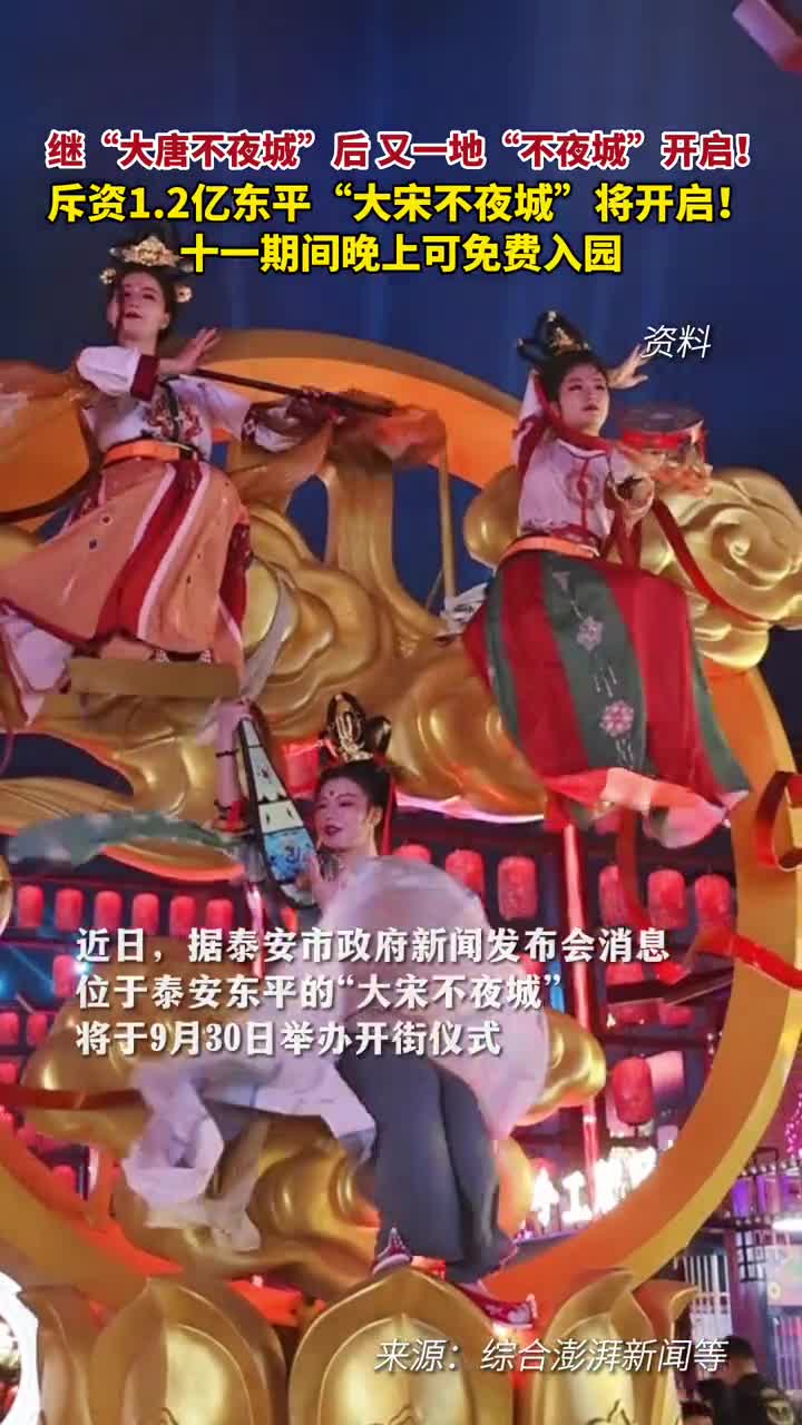 斥资12亿的东平大宋不夜城将于9月30日开启