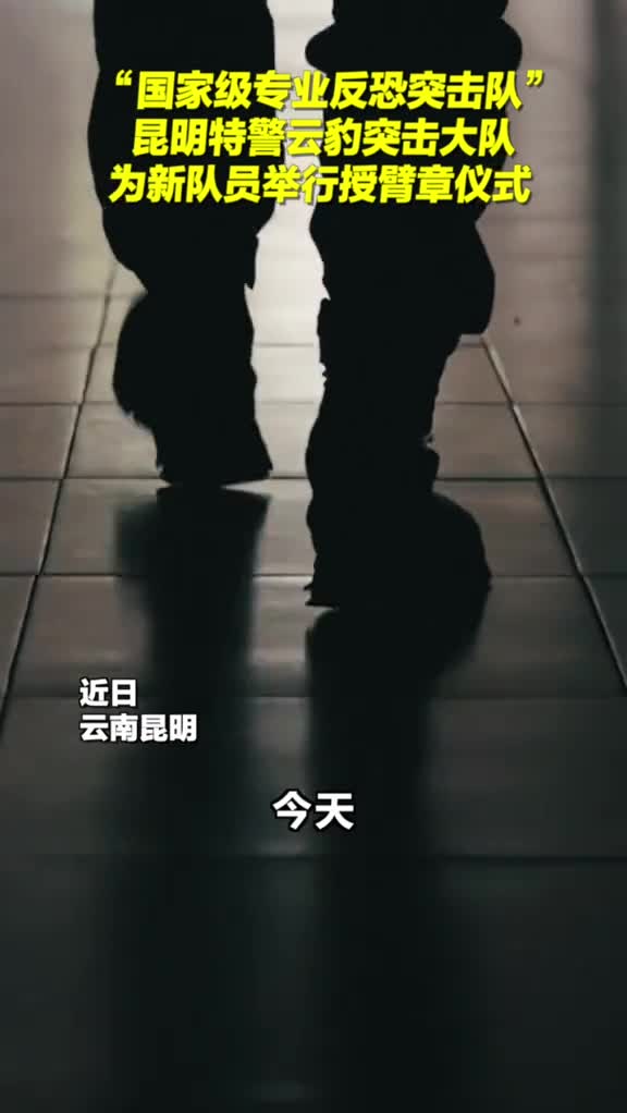 昆明特警云豹突击大队为新队员举行授臂章仪式向挡在黑暗前的最后一道防线致敬