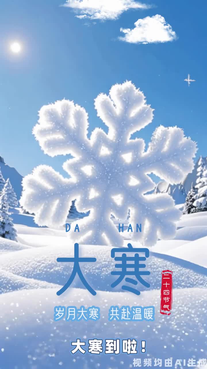 岁月大寒共赴温暖送你一道阳光护盾抵御所有寒冷再给你一份快乐秘方让笑容时刻绽放新的一年愿你能轻松解锁生活里的所有美好一路繁花相送好运相伴