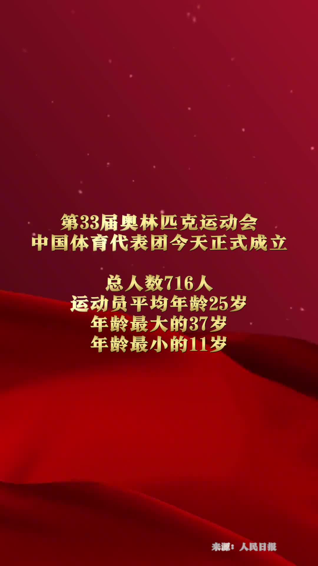 巴黎奥运会中国体育代表团正式成立