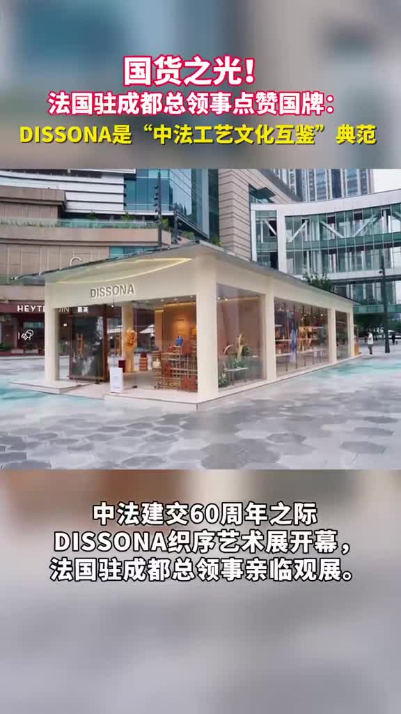 法国驻成都总领事点赞国牌DISSONA是中法工艺文化互鉴典范