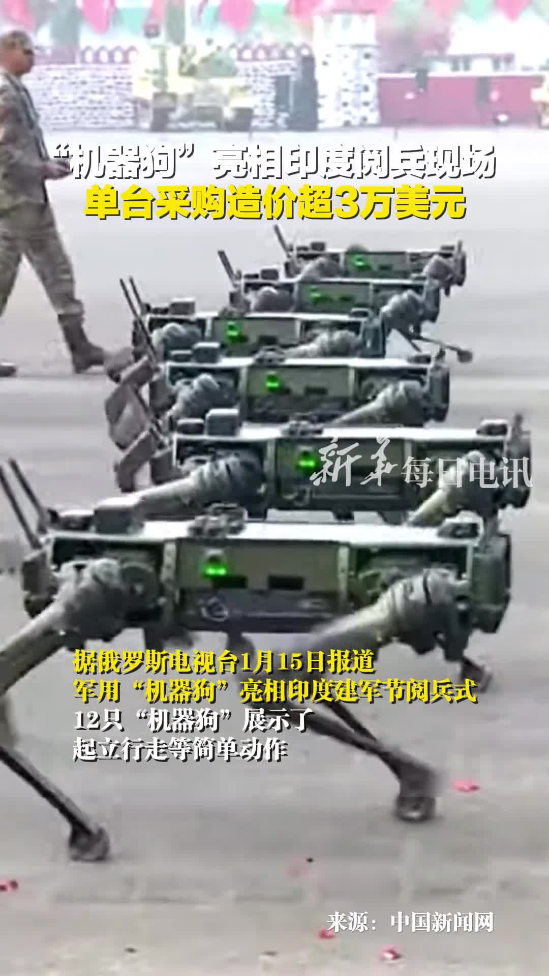机器狗亮相印度阅兵现场据报道其单台采购造价超3万美元