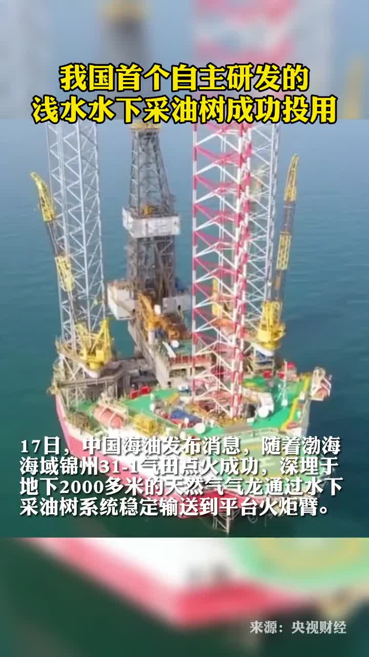 我国首个自主研发的浅水水下采油树成功投用
