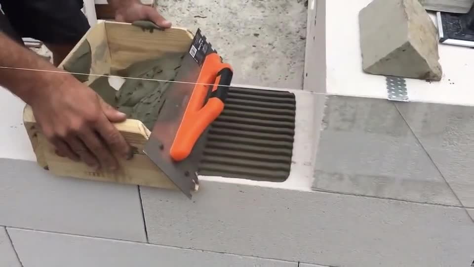 这样很省砂浆啊不过速度慢了不