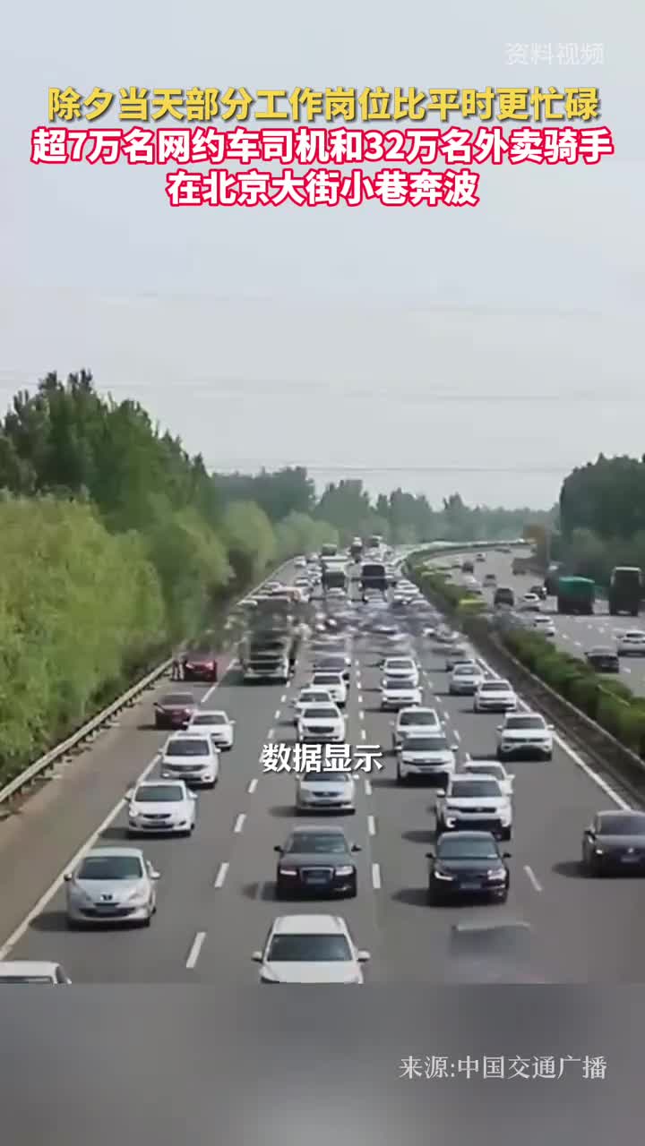 辛苦了除夕当天部分工作岗位比平时更忙碌超7万名网约车司机和32万外卖骑手在北京大街小巷奔波