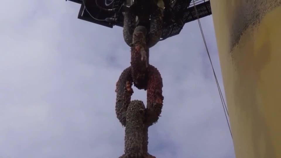 轮船链锚清洗你见过吗抖音小助手