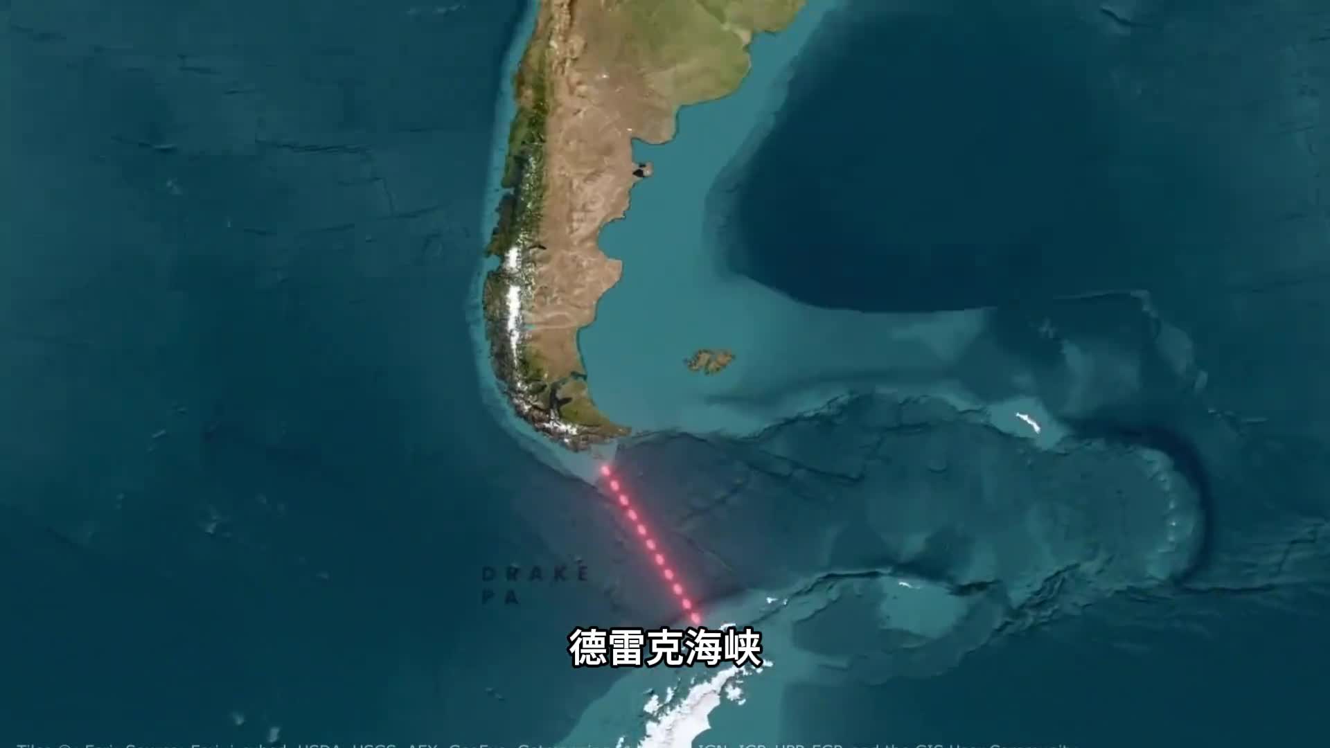 地理课上的德雷克海峡通往南极的必经之路