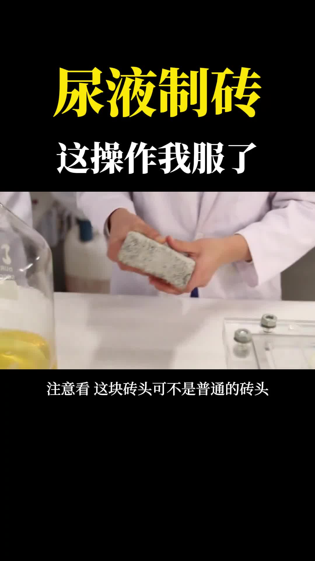 什么是尿砖真的是用尿液制造的这波操作我服了