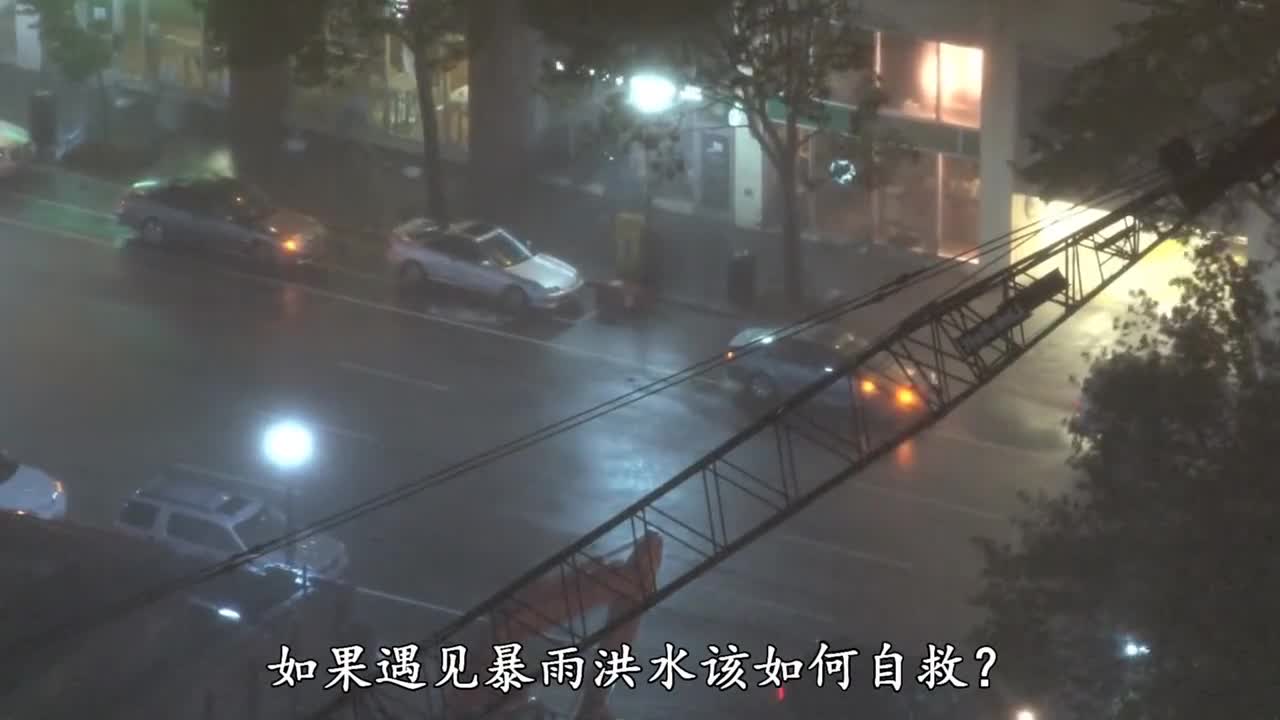 如果遇见暴雨洪水该如何自救学会关键一招能保命