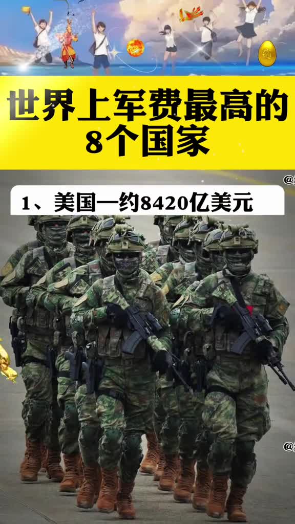 世界上军费最高的8个国家
