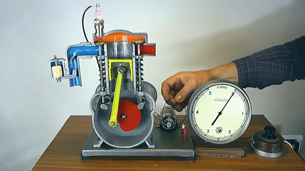 单缸发动机如何工作的这个模型让我脑洞大开