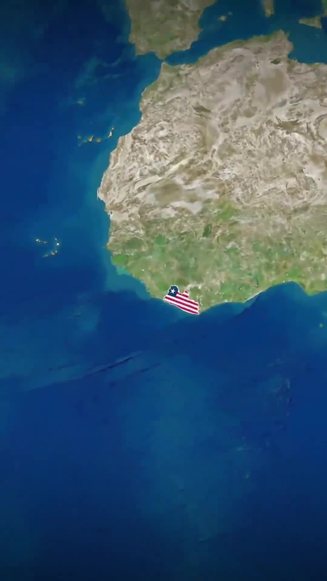 利比里亚与美国国旗