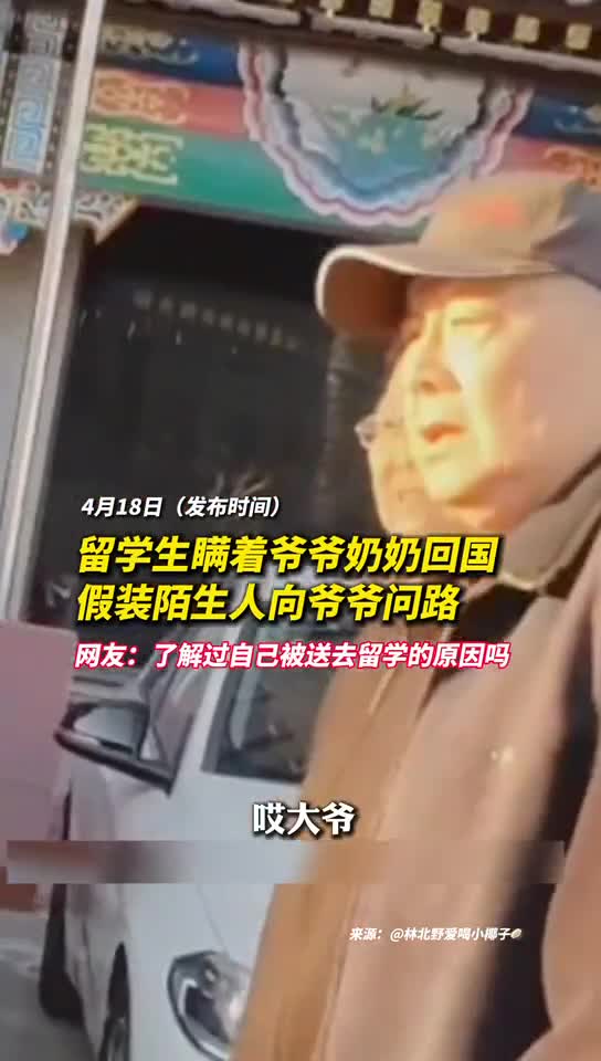 留学生瞒着爷爷奶奶回国假装陌生人向爷爷问路网友了解过自己被送去留学的原因吗