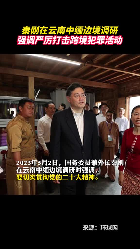 秦刚在云南中缅边境调研强调严厉打击跨境犯罪活动