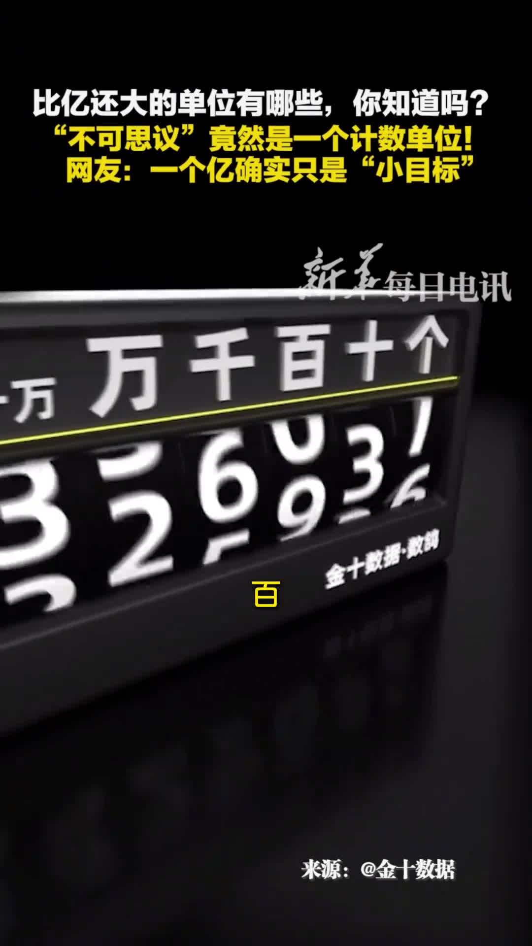 看看这些比亿更大的计数单位就知道为啥1个亿是小目标网友我的大目标是一古戈尔