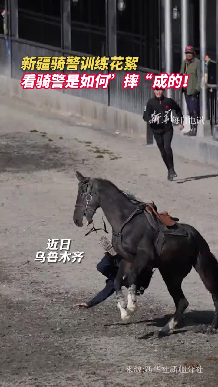 看骑警是如何摔成的致敬