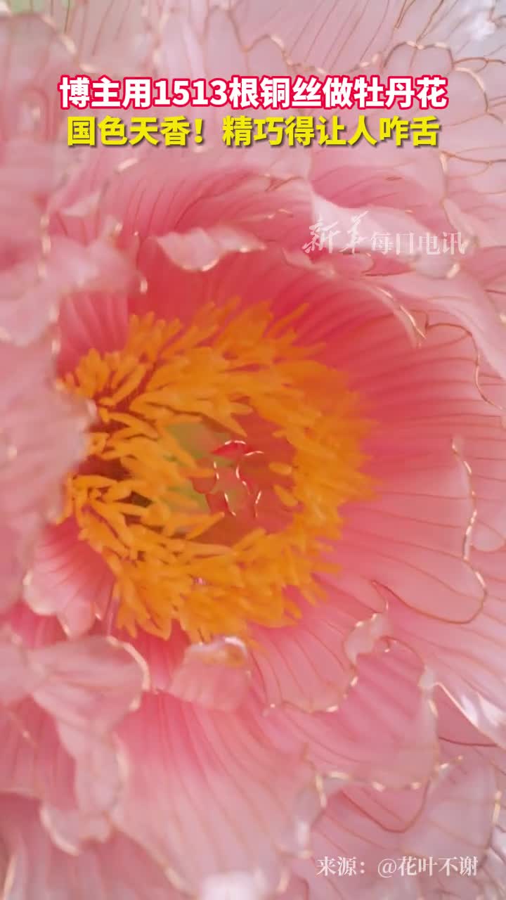 湖北95后用1513根铜丝做牡丹花技艺精湛独具匠心网友朝哪边磕头能有博主这样的朋友