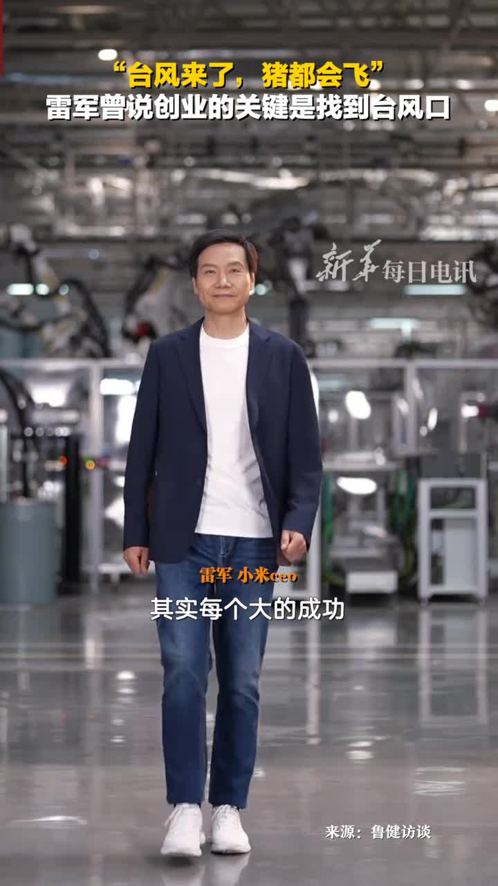 雷军大成功是时代决定的台风来了猪都会飞打好基础找到台风口才是成功的关键